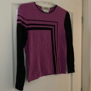 Carlisle pullover long sleeve Purple & Black sweater